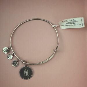Alex and Ani Silver Charm Bracelet with Initial M